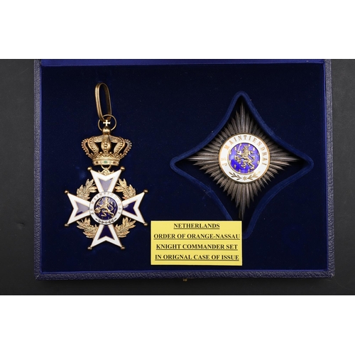 1164 - NETHERLANDS: ORDER OF ORANGE-NASSAU KNIGHT COMMANDERS SET. The Netherlands Order of Orange-Nassau, K... 