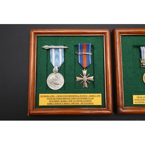 1165 - NETHERLANDS: A KOREAN WAR PAIR AND SIMILAR FROM THAILAND. The Netherlands Cross for Freedom and just... 