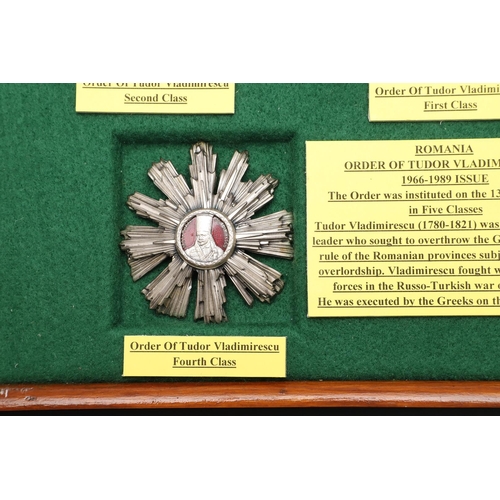 1173 - ROMANIA: THE ORDER OF TUDOR VLADIMIRESCU, CLASSES 1 - 5. The Romanian Order of Tudor Vladimirescu. F... 