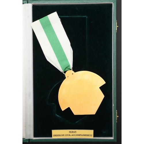 1181 - SUDAN: ORDER OF CIVIL ACCOMPLISHMENT. The Sudanese Order of Civil Accomplishment. Large breast badge... 