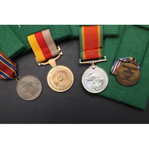 1194 - WORLD MEDALS, VARIOUS COUNTRIES INCLUDING LATVIA. World Medals from Afghanistan, Africa Service Meda... 