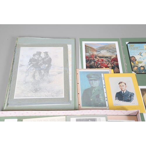 1200 - A LARGE COLLECTION OF PHOTOGRAPHS, PRINTS AND MILITARY EPHEMERA. A large collection of colour prints... 