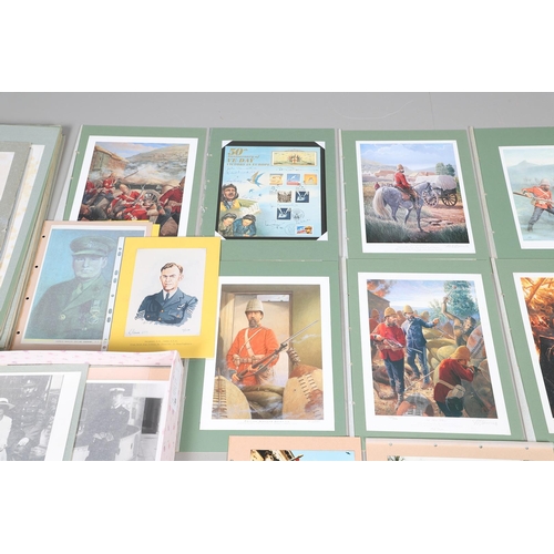 1200 - A LARGE COLLECTION OF PHOTOGRAPHS, PRINTS AND MILITARY EPHEMERA. A large collection of colour prints... 