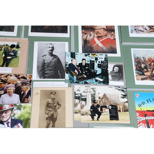 1200 - A LARGE COLLECTION OF PHOTOGRAPHS, PRINTS AND MILITARY EPHEMERA. A large collection of colour prints... 