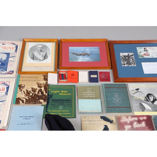 1204 - A COLLECTION OF MILITARY EPHEMERA TO INCLUDE LORD ROBERTS' SIGNATURE. A collection of items includin... 