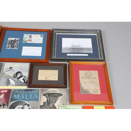 1204 - A COLLECTION OF MILITARY EPHEMERA TO INCLUDE LORD ROBERTS' SIGNATURE. A collection of items includin... 