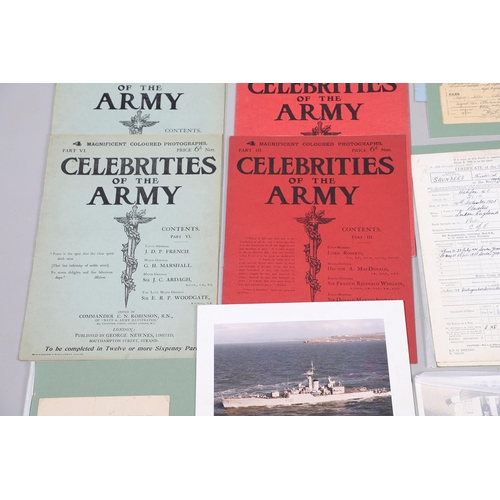 1204 - A COLLECTION OF MILITARY EPHEMERA TO INCLUDE LORD ROBERTS' SIGNATURE. A collection of items includin... 