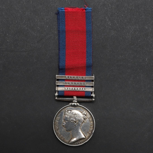 1207 - A PROBLEMATIC MILITARY GENERAL SERVICE MEDAL WITH THREE SPURIOUS CLASPS. A Military General Service ... 