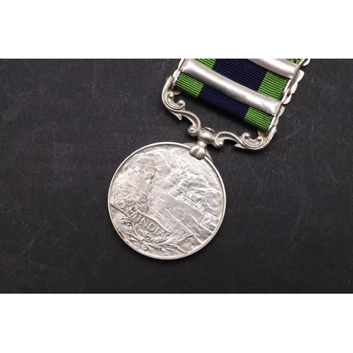 1209 - A GEORGE V INDIA GENERAL SERVICE MEDAL WITH THREE CLASPS TO THE ROYAL GARRISON ARTILLERY. An Indian ... 