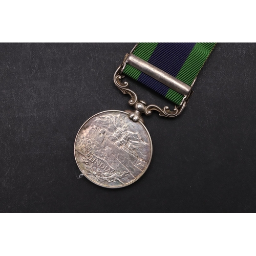 1210 - AN EDWARD VII INDIA GENERAL SERVICE MEDAL WITH NORTH WEST FRONTIER 1908 CLASP TO THE NORTHUMBERLAND ... 