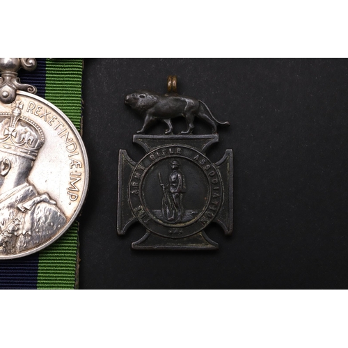 1217 - A GEORGE V INDIA GENERAL SERVICE MEDAL WITH BURMA 1930-32 CLASP TO THE OXFORD AND BUCKS LIGHT INFANT... 