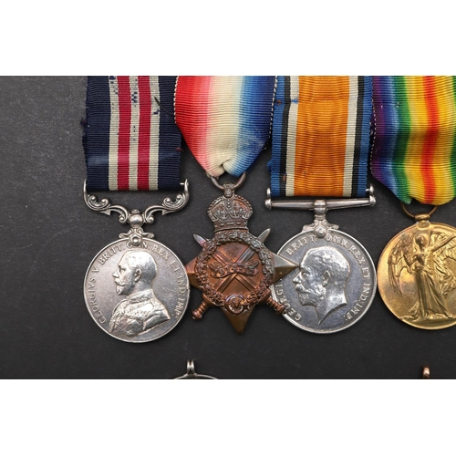 1226 - A FIRST WORLD WAR MILITARY MEDAL GROUP OF FIVE TO THE ROYAL FIELD ARTILLERY. A Group of five Great W... 