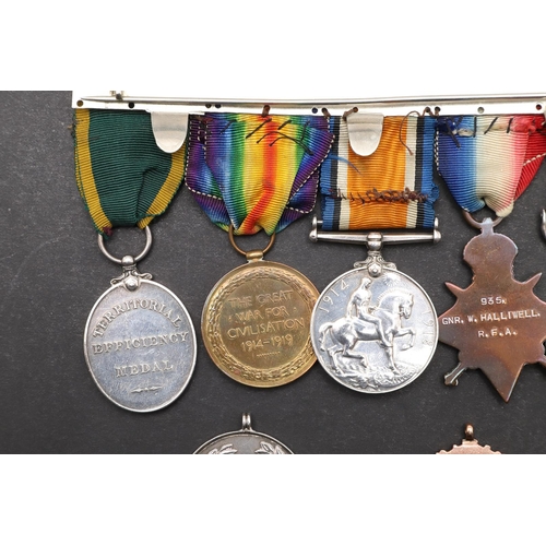 1226 - A FIRST WORLD WAR MILITARY MEDAL GROUP OF FIVE TO THE ROYAL FIELD ARTILLERY. A Group of five Great W... 