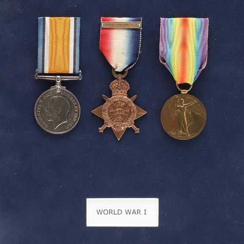 1234 - A 1914 TRIO TO A CASUALTY WITH THE ROYAL MARINES LIGHT INFANTRY. A Great War Trio comprising 1914 St... 