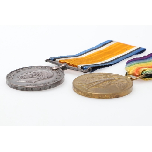 1236 - A FIRST WORLD WAR TRIO TO THE ARMY SERVICE CORPS WITH OLD CONTEMPTIBLES BADGE. A Great War Trio comp... 