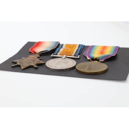 1237 - AN INTRIGUING FIRST WORLD WAR TRIO TO A POSSIBLE MILITARY MEDAL RECIPIENT. A Great War trio comprisi... 