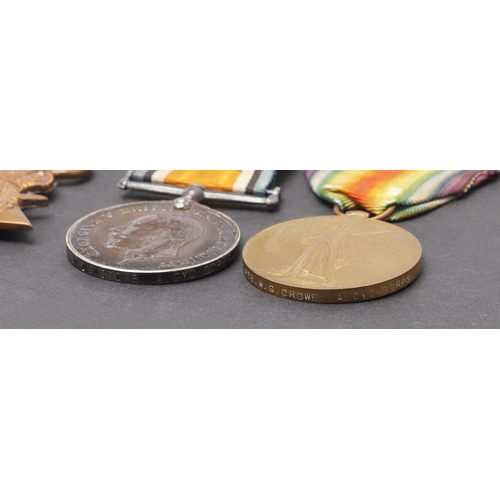 1240 - A FIRST WORLD WAR TRIO TO THE ARMY CYCLIST CORPS. A Great War trio comprising 1914-15 Star named to ... 