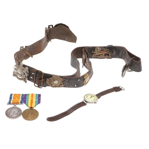 1252 - A FIRST WORLD WAR PAIR TO AN OFFICER IN THE ROYAL GARRISON ARTILLERY, WITH ASSOCIATED ITEMS. A Great... 