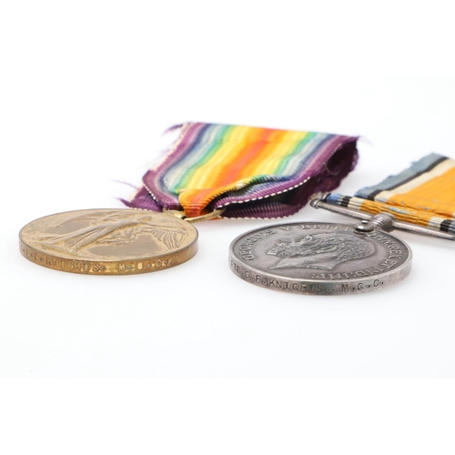 1258 - A FIRST WORLD WAR CASUALTY PAIR TO THE MACHINE GUN CORPS. A Great War pair comprising War Medal and ... 