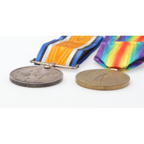 1261 - A FIRST WORLD WAR CASUALTY PAIR TO THE LANCASHIRE FUSILIERS. A Great War pair comprising War medal a... 