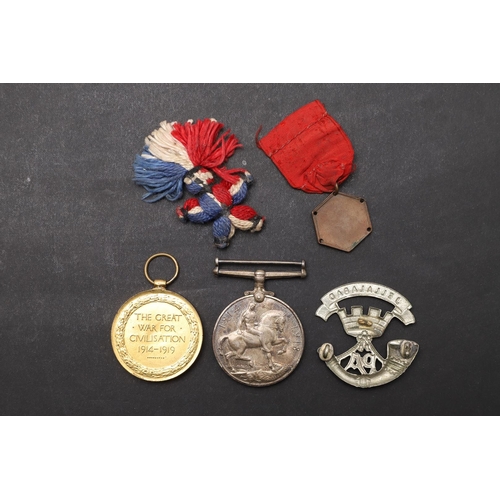 1263 - A FIRST WORLD WAR PAIR TO THE SOMERSET LIGHT INFANTRY. A Great War pair comprising War Medal and Vic... 