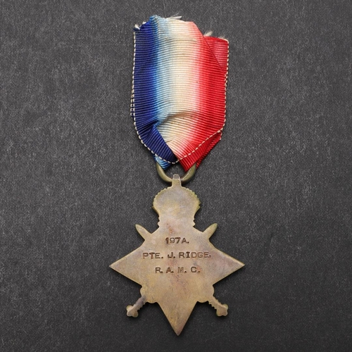 1267 - A FIRST WORLD WAR 1914-15 STAR TO THE ROYAL ARMY MEDICAL CORPS, REGIMENTAL NUMBER 197A. A Great War ... 