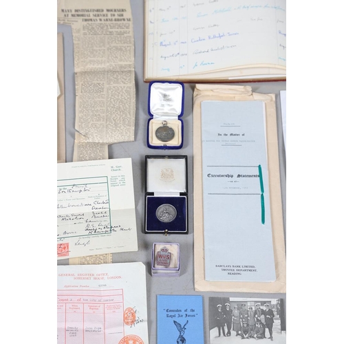 1280 - AN EXTENSIVE ARCHIVE AND SPORTING AWARDS TO AIR MARSHAL THOMAS WARNE BROWNE KBE CB DSC, A DECORATED ... 