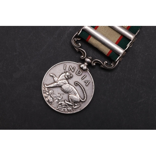 1282 - A GEORGE VI TWO CLASP INDIAN GENERAL SERVICE MEDAL 1936-39 TO THE SIKH REGIMENT. An Indian General S... 