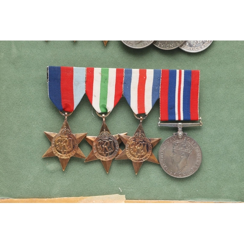 1299 - FOUR BARS OF SECOND WORLD WAR MEDALS. Second World War medals: a group of four comprising 1939-45, A... 