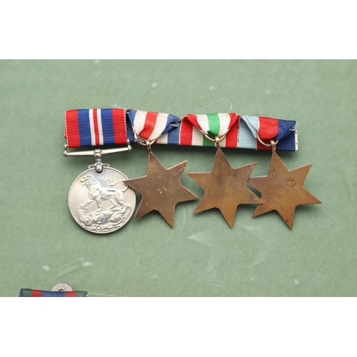 1299 - FOUR BARS OF SECOND WORLD WAR MEDALS. Second World War medals: a group of four comprising 1939-45, A... 