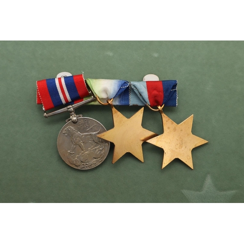 1299 - FOUR BARS OF SECOND WORLD WAR MEDALS. Second World War medals: a group of four comprising 1939-45, A... 