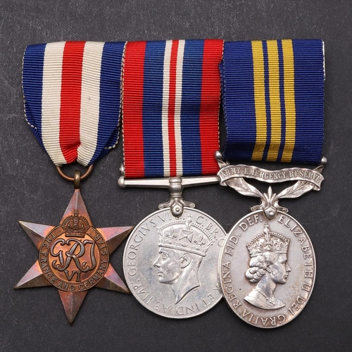 1300 - A SECOND WORLD WAR AND LATER GROUP OF THREE WITH ARMY EMERGENCY RESERVE EFFICIENCY MEDAL TO THE ROYA... 