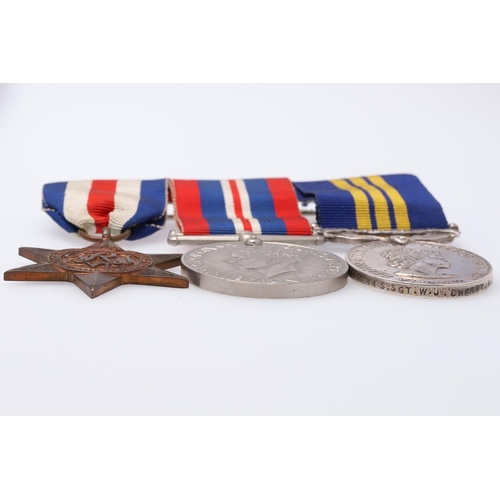 1300 - A SECOND WORLD WAR AND LATER GROUP OF THREE WITH ARMY EMERGENCY RESERVE EFFICIENCY MEDAL TO THE ROYA... 