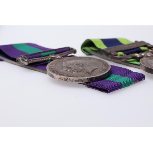 1308 - A GEORGE V GENERAL SERVICE MEDAL 1918 - 1962 AND INDIA GENERAL SERVICE MEDAL PAIR TO THE R.A.F. A Ge... 