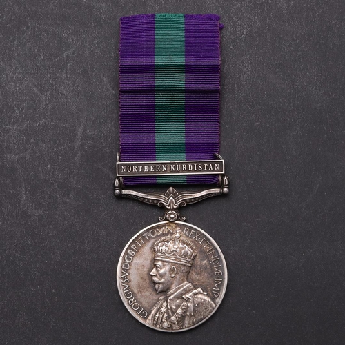 1312 - A GEORGE V GENERAL SERVICE MEDAL 1918 - 1962 WITH NORTHERN KURDISTAN CLASP TO THE R.A.F. A General S... 