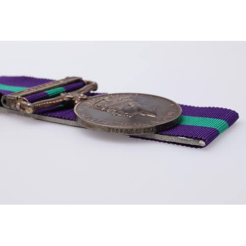 1313 - A GEORGE VI GENERAL SERVICE MEDAL 1918 - 1962 WITH PALESTINE CLASP TO THE BORDER REGIMENT. A General... 