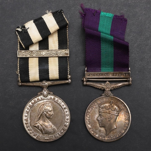 1314 - GEORGE VI GENERAL SERVICE MEDAL WITH PALESTINE CLASP AND ANOTHER. A General Service Medal 1918-1962 ... 