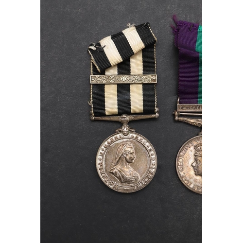 1314 - GEORGE VI GENERAL SERVICE MEDAL WITH PALESTINE CLASP AND ANOTHER. A General Service Medal 1918-1962 ... 