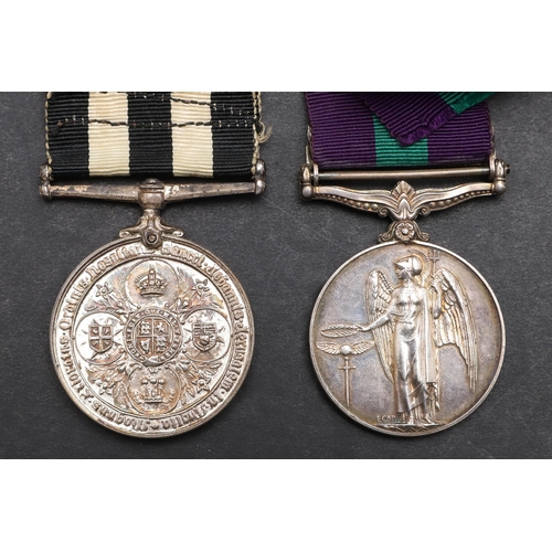 1314 - GEORGE VI GENERAL SERVICE MEDAL WITH PALESTINE CLASP AND ANOTHER. A General Service Medal 1918-1962 ... 