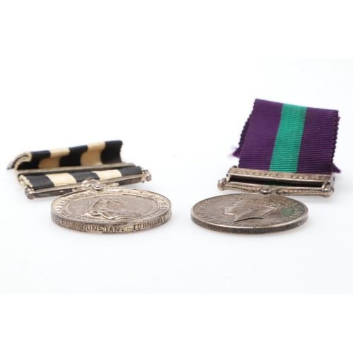 1314 - GEORGE VI GENERAL SERVICE MEDAL WITH PALESTINE CLASP AND ANOTHER. A General Service Medal 1918-1962 ... 