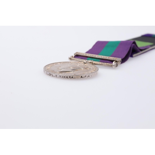 1316 - A GEORGE VI GENERAL SERVICE MEDAL 1918 - 1962 WITH PALESTINE 1945-48 CLASP TO THE PAY CORPS. A Gener... 