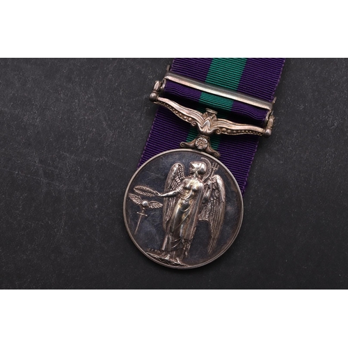 1318 - AN ELIZABETH II GENERAL SERVICE MEDAL 1918 - 1962 WITH MALAYA CLASP TO THE HAMPSHIRE REGIMENT.. A Ge... 