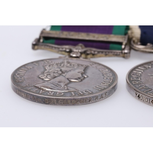 1324 - A PAIR COMPRISING GENERAL SERVICE MEDAL 1962-2007 WITH BORNEO CLASP AND LONG SERVICE AWARD TO THE R.... 