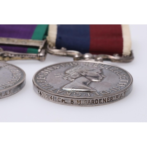 1324 - A PAIR COMPRISING GENERAL SERVICE MEDAL 1962-2007 WITH BORNEO CLASP AND LONG SERVICE AWARD TO THE R.... 