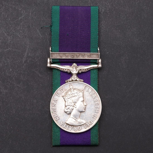 1325 - A GENERAL SERVICE MEDAL 1962-2007 WITH RADFAN CLASP TO THE ORDNANCE CORPS. An Elizabeth II General S... 