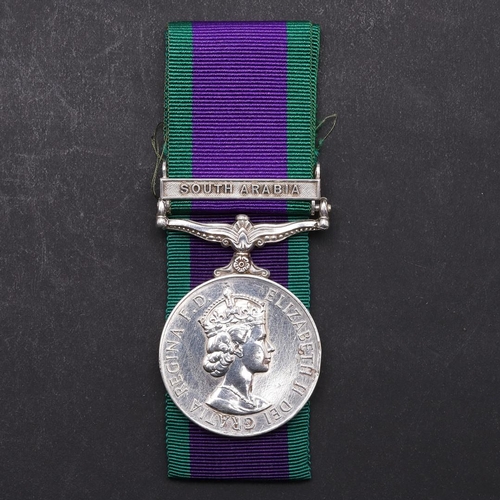 1326 - A GENERAL SERVICE MEDAL 1962-2007 WITH SOUTH ARABIA CLASP TO THE SUSSEX REGIMENT. An Elizabeth II Ge... 