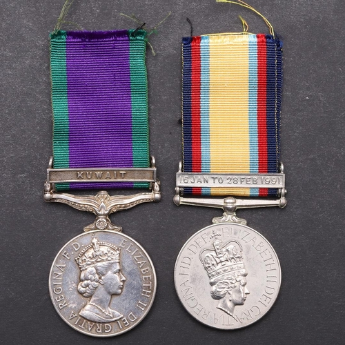 1332 - A GENERAL SERVICE MEDAL AND GULF MEDAL PAIR TO THE ROYAL REGIMENT OF FUSILIERS. A General Service Me... 