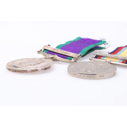 1332 - A GENERAL SERVICE MEDAL AND GULF MEDAL PAIR TO THE ROYAL REGIMENT OF FUSILIERS. A General Service Me... 