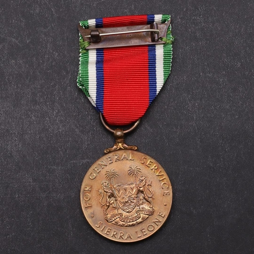 1339 - AN ELIZABETH II SIERRA LEONE GENERAL SERVICE MEDAL. A Sierra Leone General Service medal, on pin bac... 