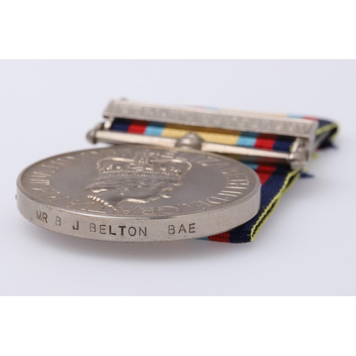 1341 - A GULF WAR 1990-91 MEDAL WITH CLASP TO A CIVILIAN. A Gulf Medal 1990-91 with 16th January to 28th  F... 